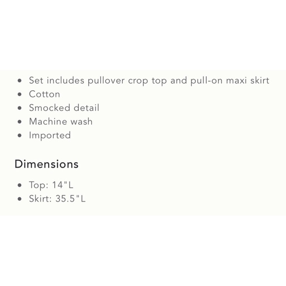 Anthropologie Smocked TWO Piece Skirt Set NWT SZ XL - Picture 13 of 13